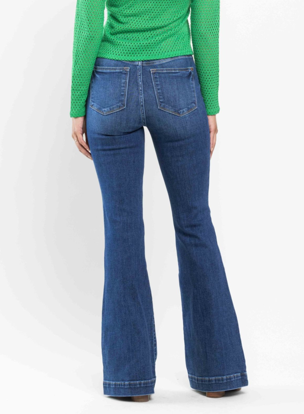 JUDY BLUE HIGH WAISTED WIDE HEM FLARE JEAN