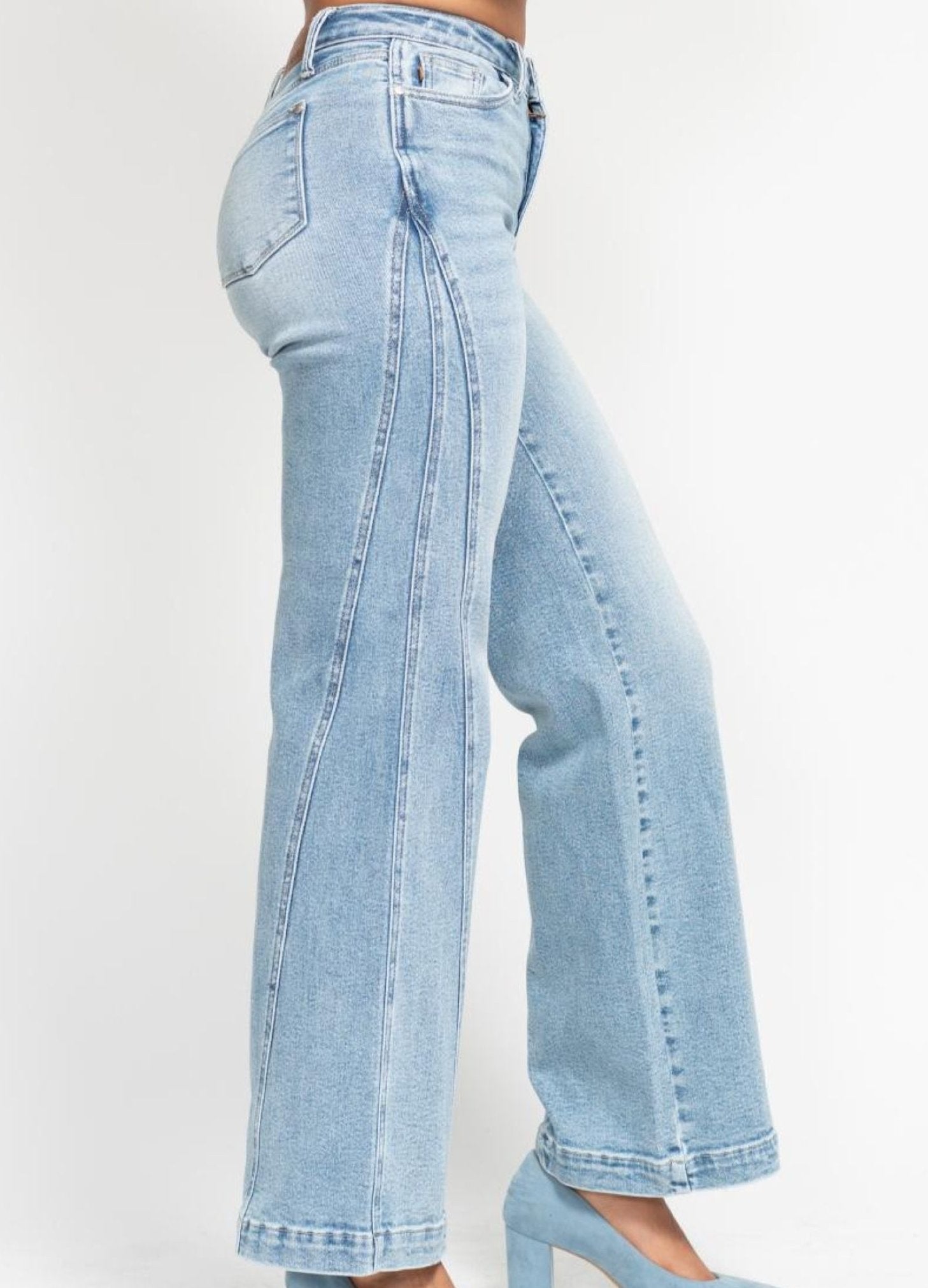 JUDY BLUE HIGH WAISTED RETRO WIDE LEG JEAN