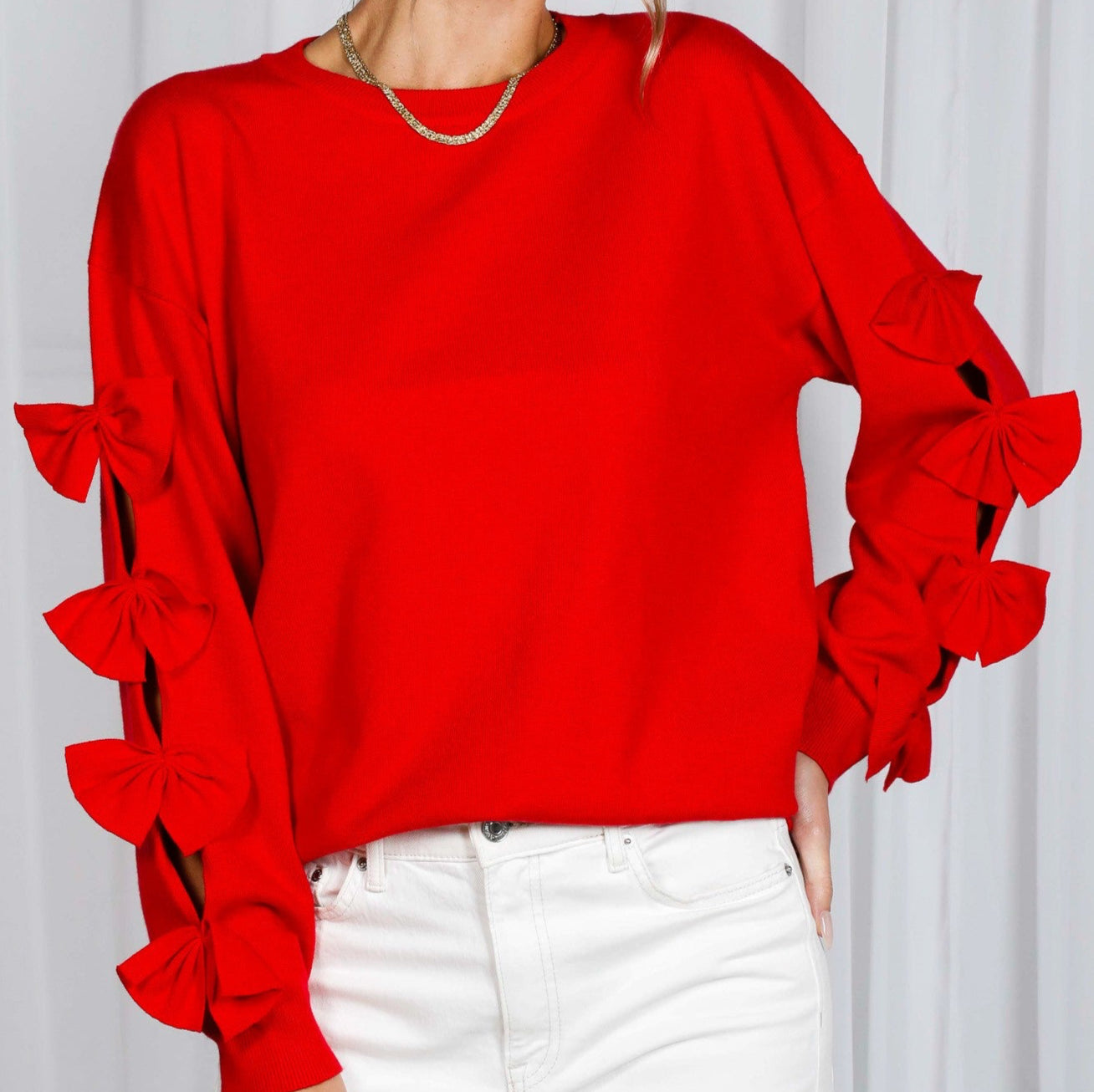 CUPIDS BOW KNIT SWEATER