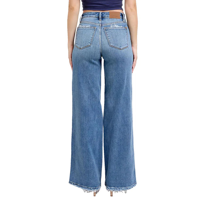 JUDY BLUE HIGH WAISTED RETRO WIDE FIT JEAN