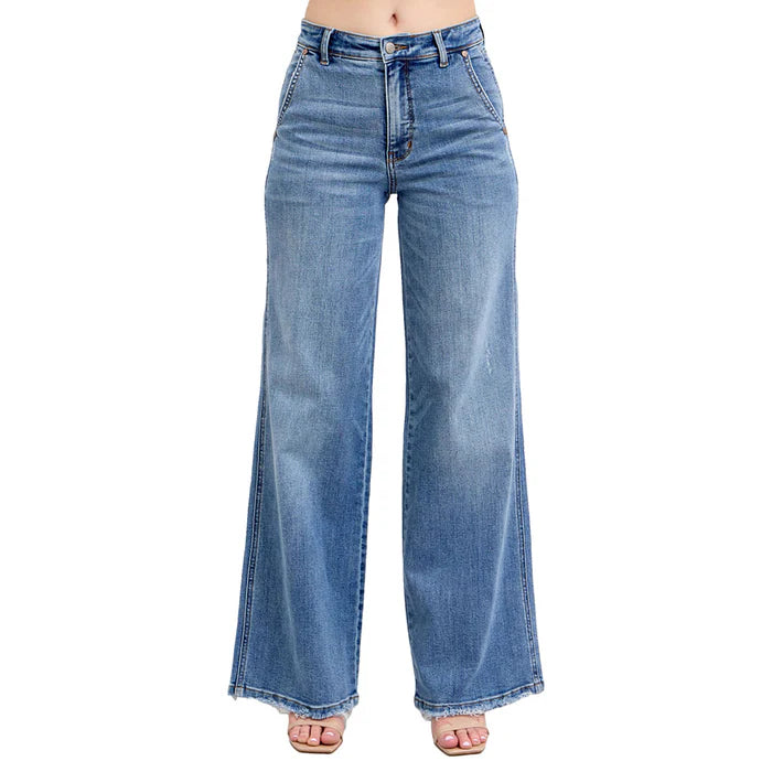 JUDY BLUE HIGH WAISTED RETRO WIDE FIT JEAN