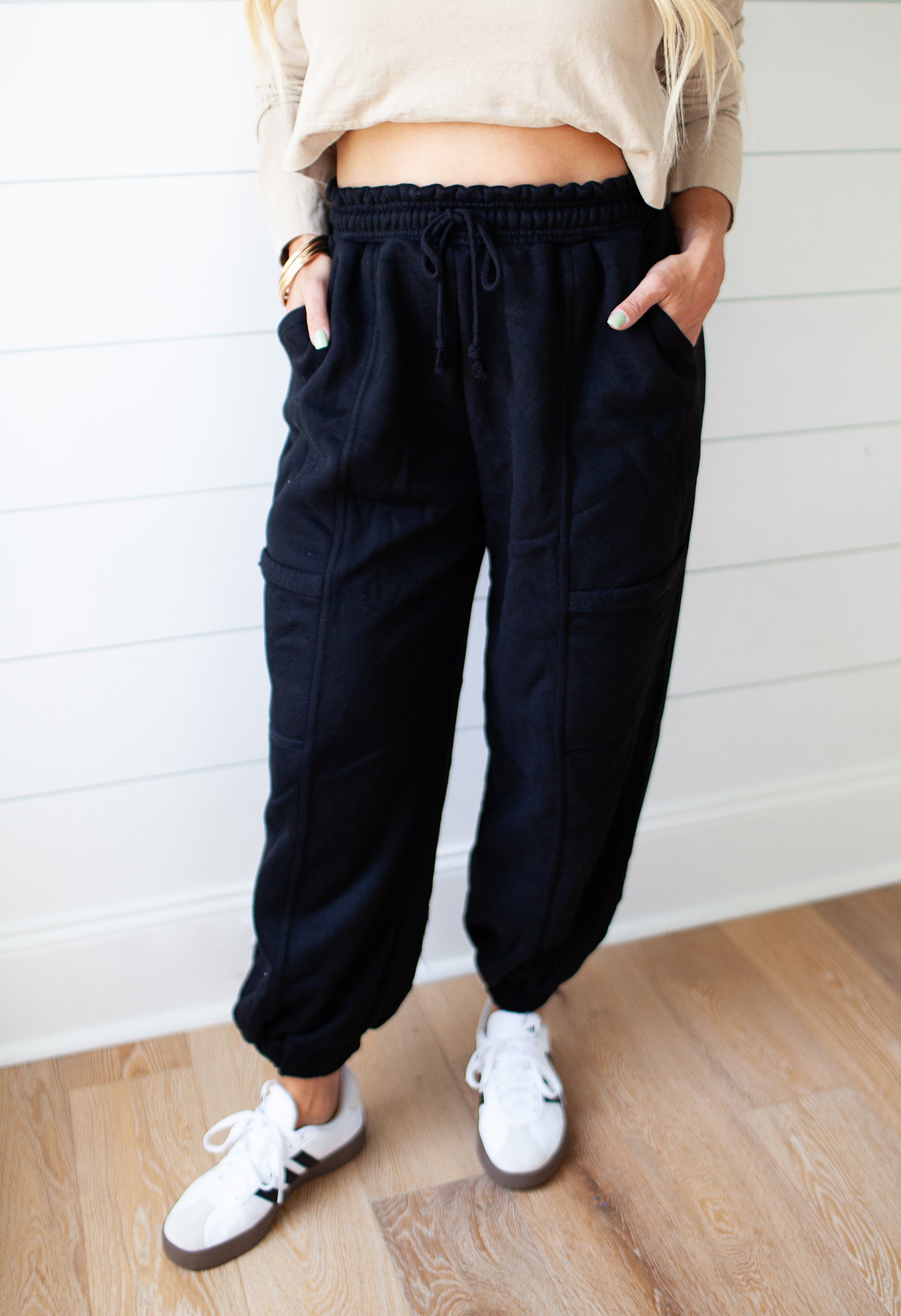 OVERSIZED JOGGER SWEATS {Gray & Black}